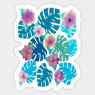 Cool Violet-Indigo Tropical Sticker